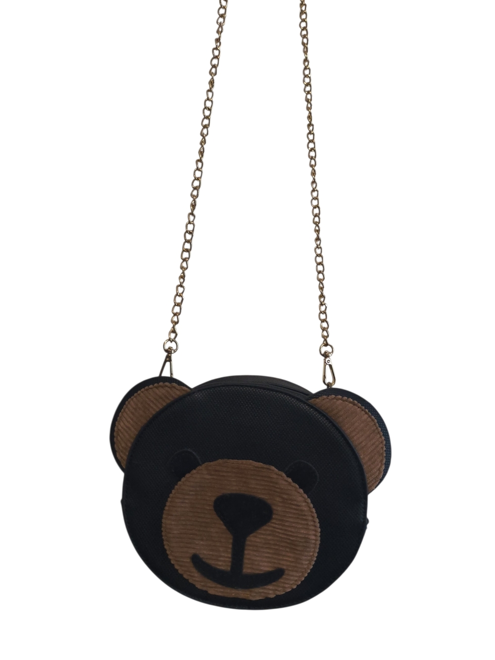 EUC Black & Brown Bear Face Novelty Crossbody Bag - Picture 5 of 9